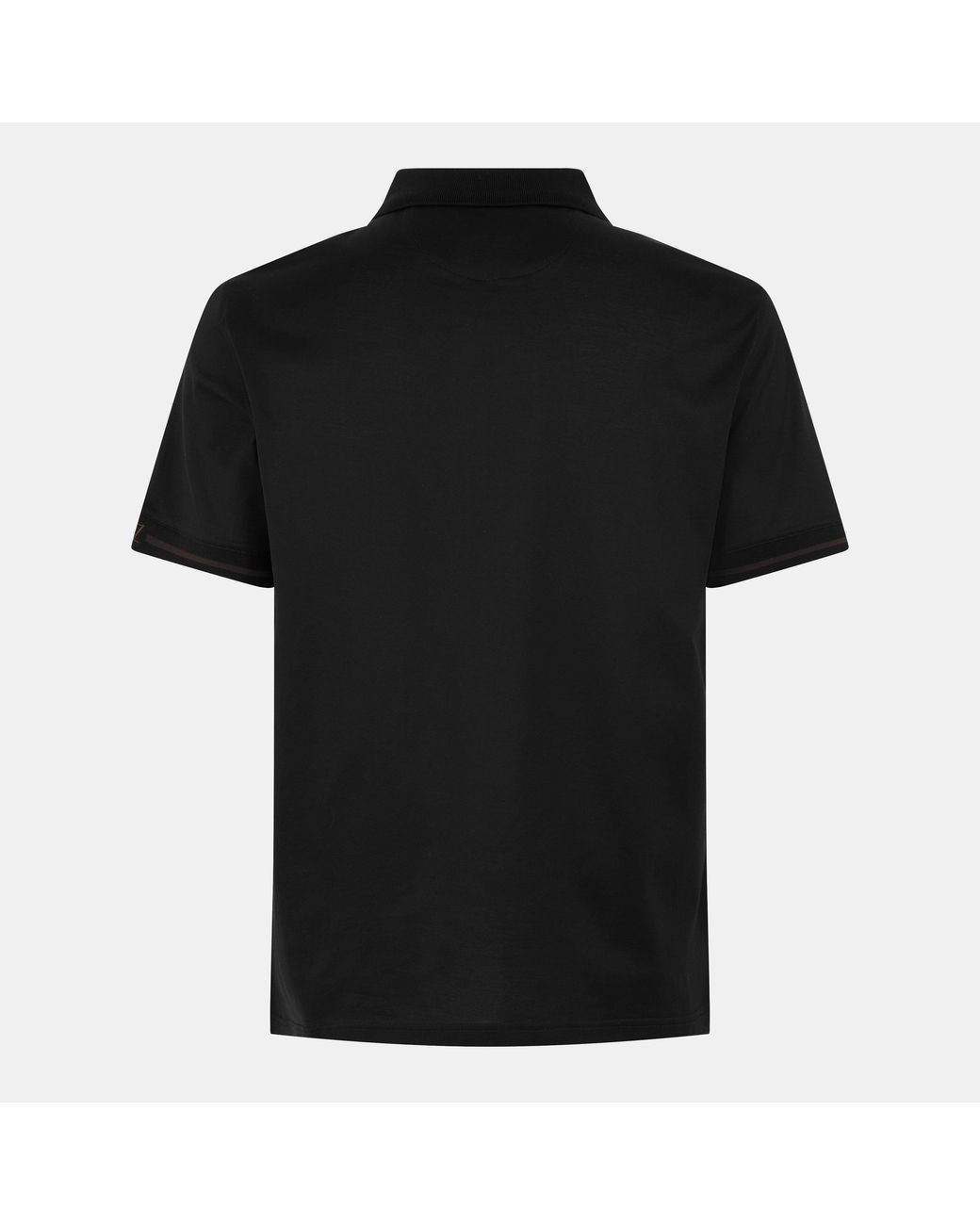 Pal Zileri Black Cotton Long Sleeve Polo Shirt for men