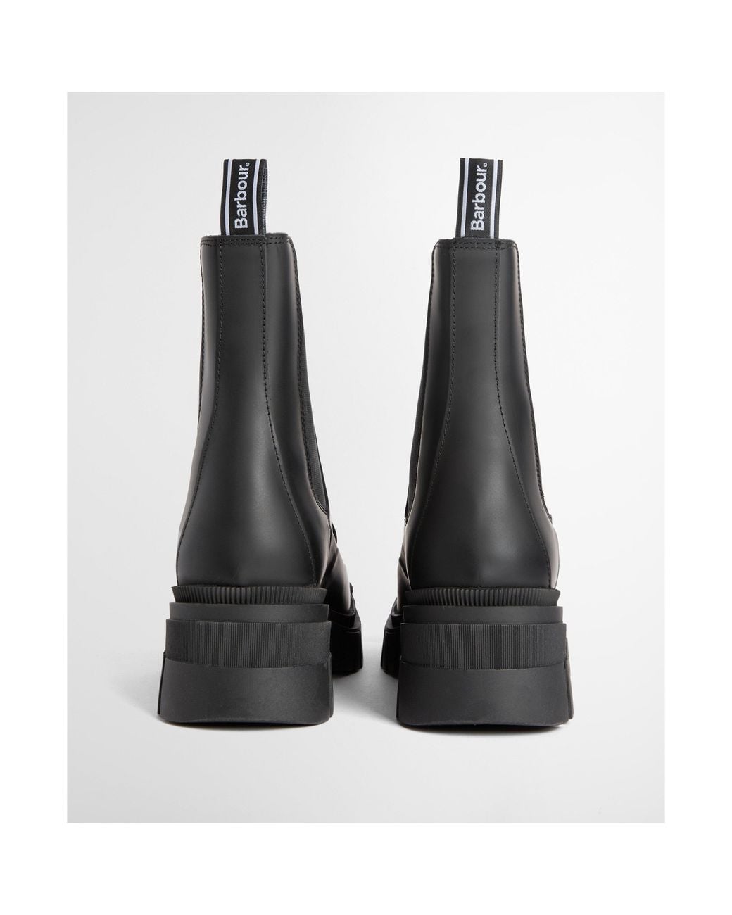 Barbour Black Sofie Modern Heritage Leather Chelsea Boots