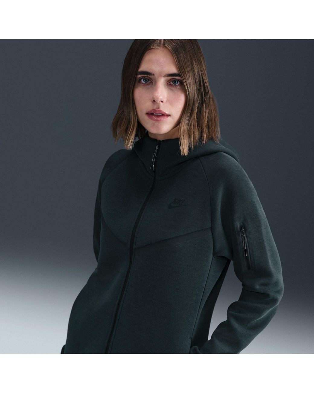 Nike Green Tech Fleece Zip Hoodie