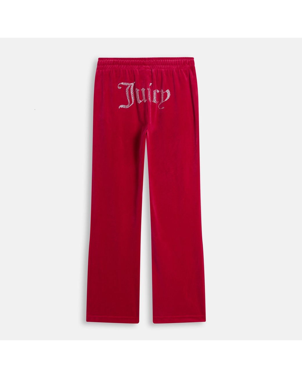 Juicy Couture Red Tina Track Pant Velour Joggers