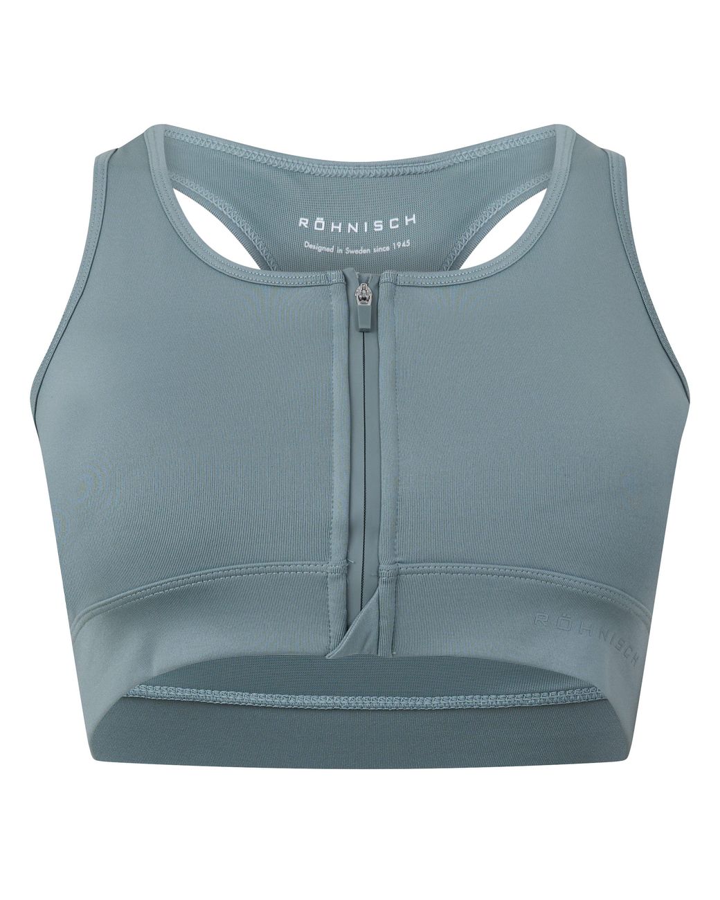 Röhnisch Blue Zip Non Wired High Impact Sports Bra