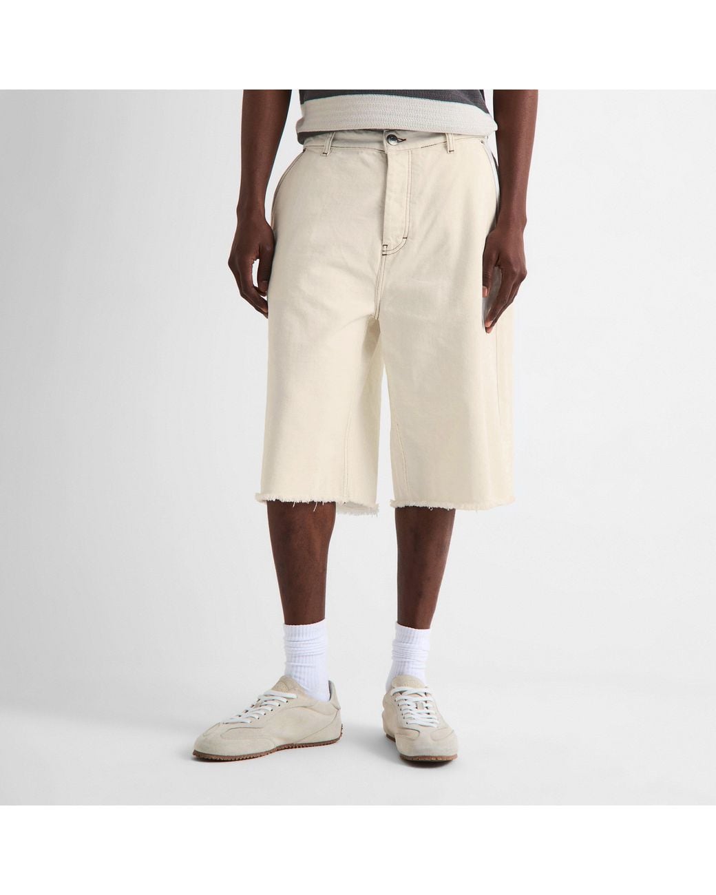 AMI Natural Denim Shorts for men