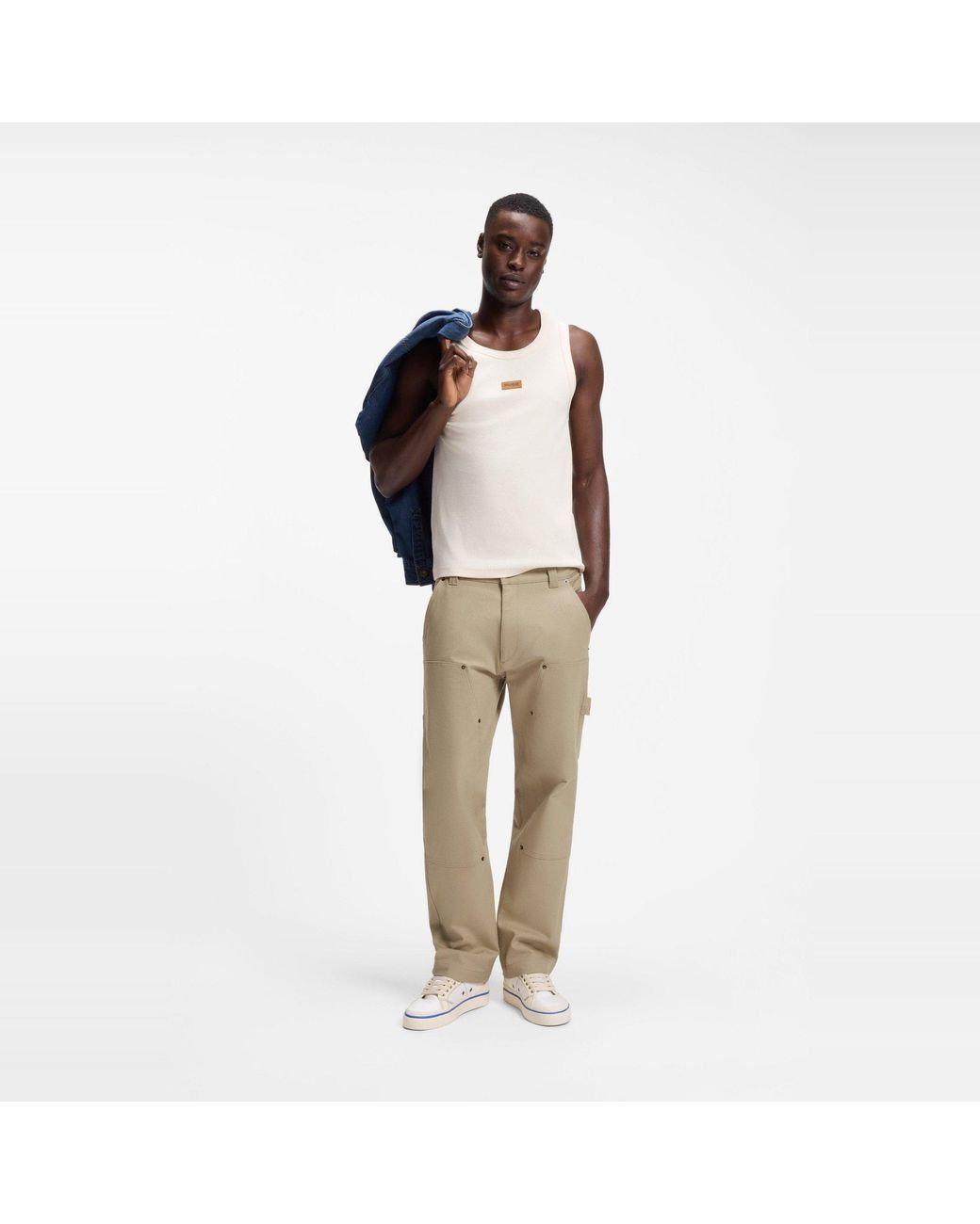 HUGO Natural Wide Leg Trousers for men