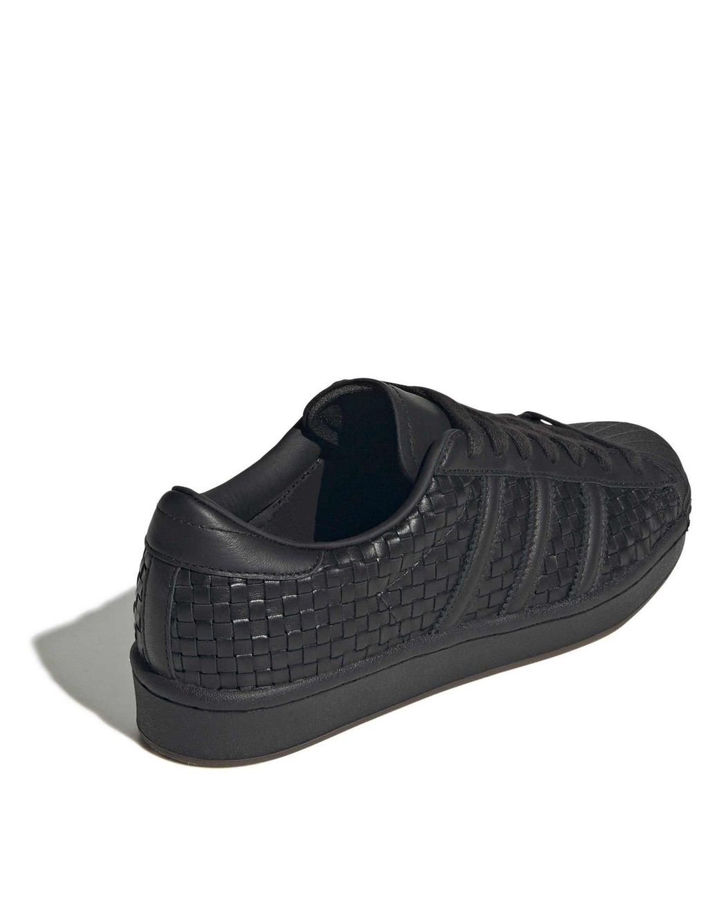 Adidas Originals Black Superstar Shell Toe Low-Top Trainers