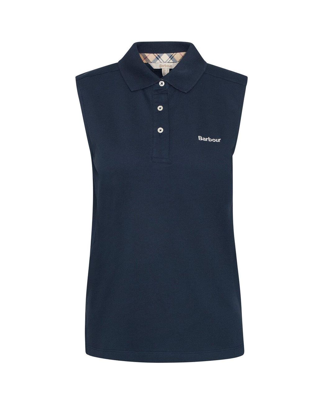 Barbour Blue Bowford Sleeveless Polo Shirt