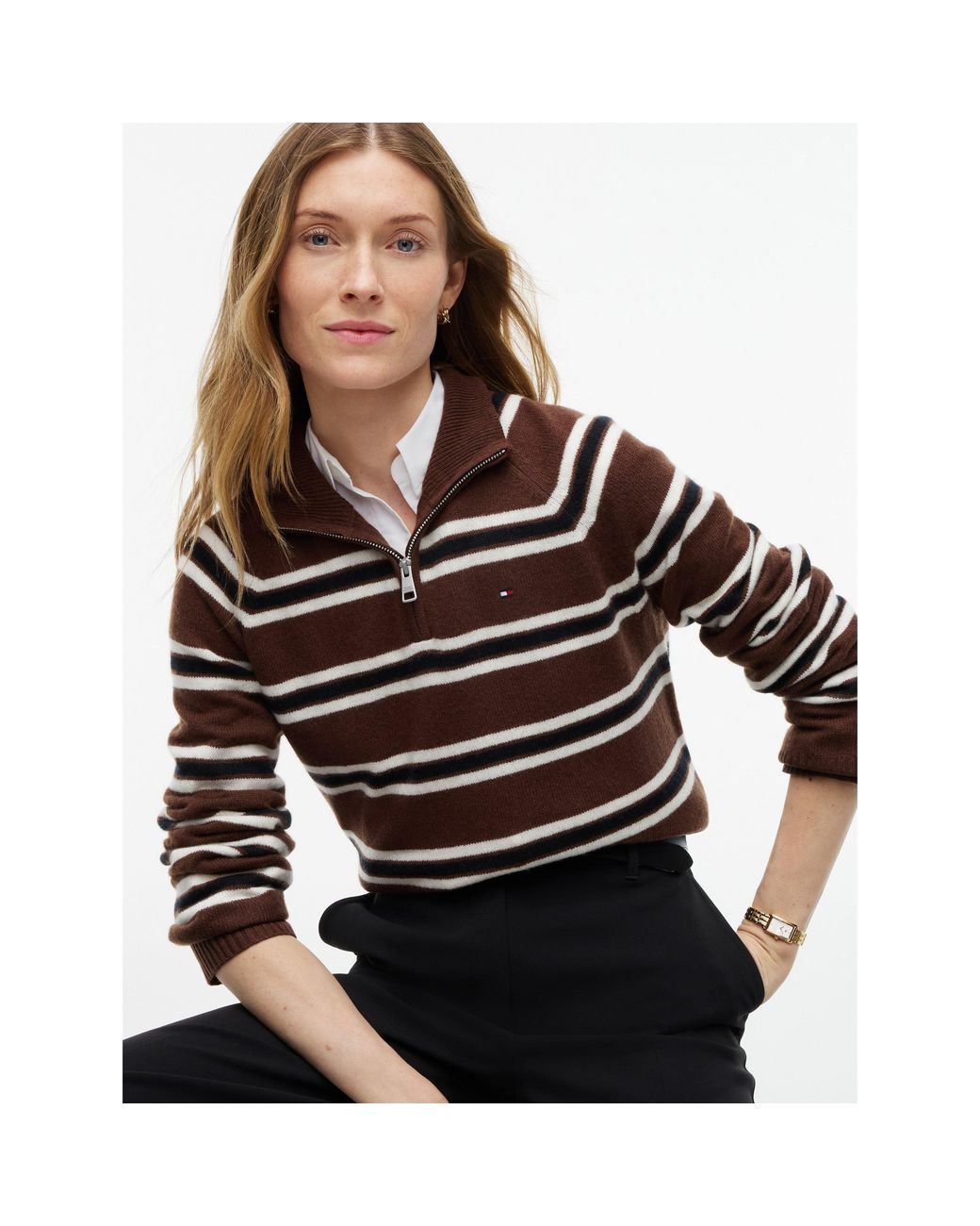 Tommy Hilfiger Black Tommy Wljsy 1/4 Knit Ld64