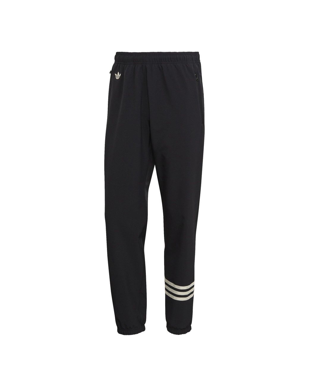 Adidas Black Open Hem Poly Joggers for men