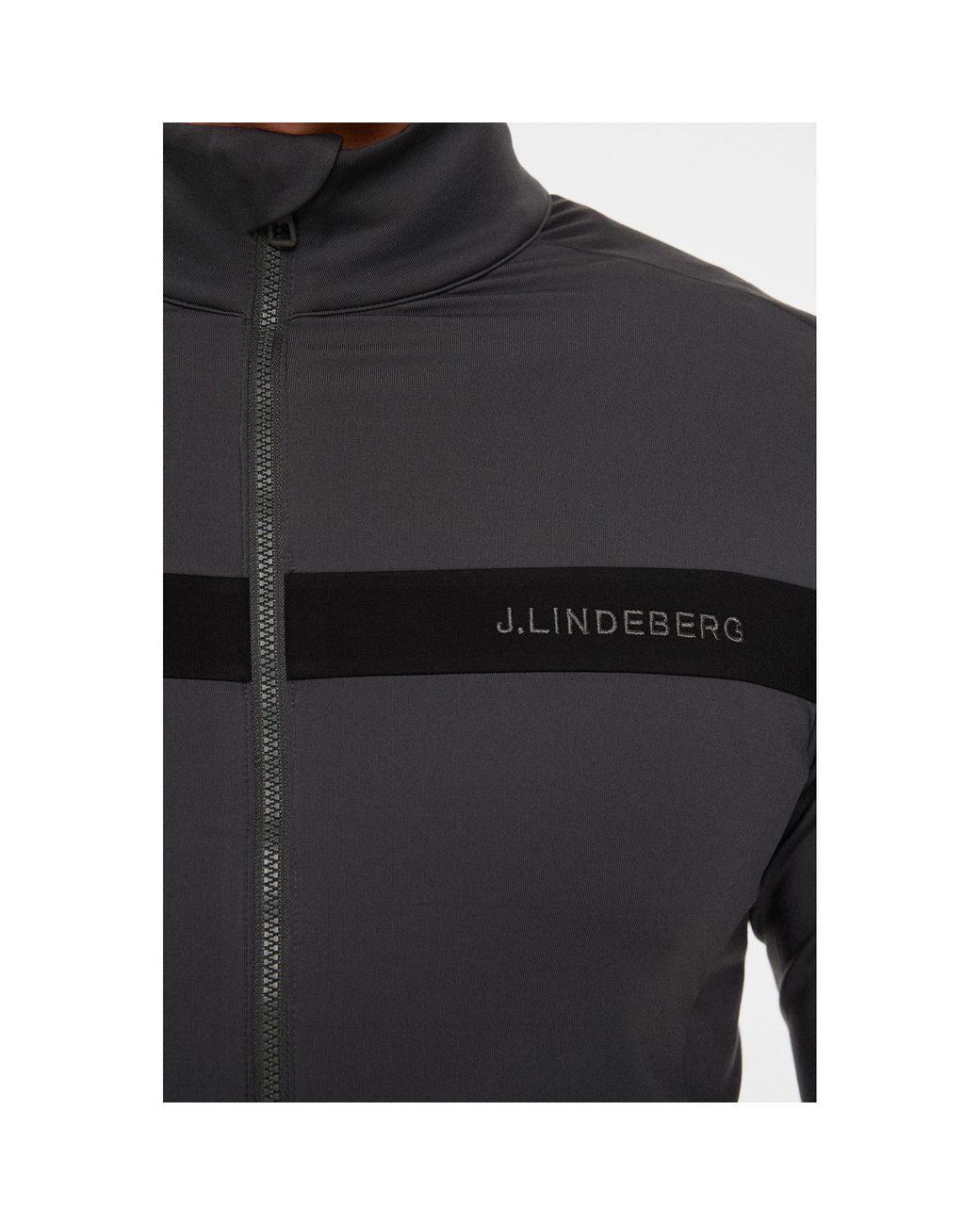 J.Lindeberg Gray Jarvis Mid Layer Pullover for men