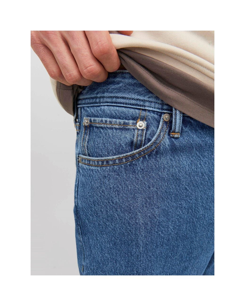 Jack & Jones Blue Alex Original Wide Leg Jeans for men