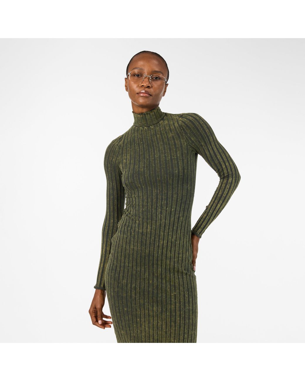 DIESEL Green D-Wavya Midi Dress