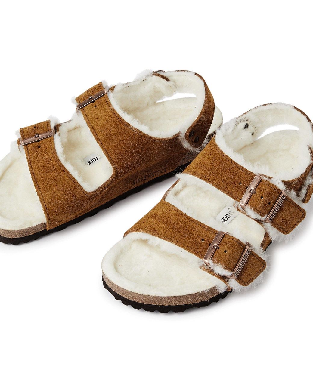 Birkenstock Brown Milano Suede Shearling Sandal