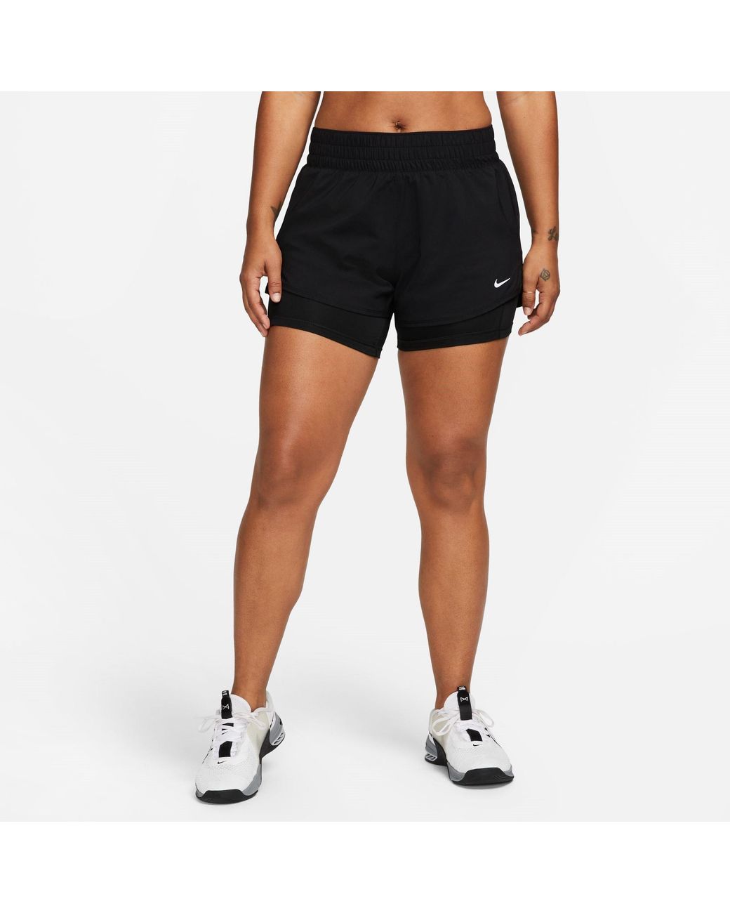 Nike Blue One Dri-Fit Mid-Rise 3 2-In-1 Shorts
