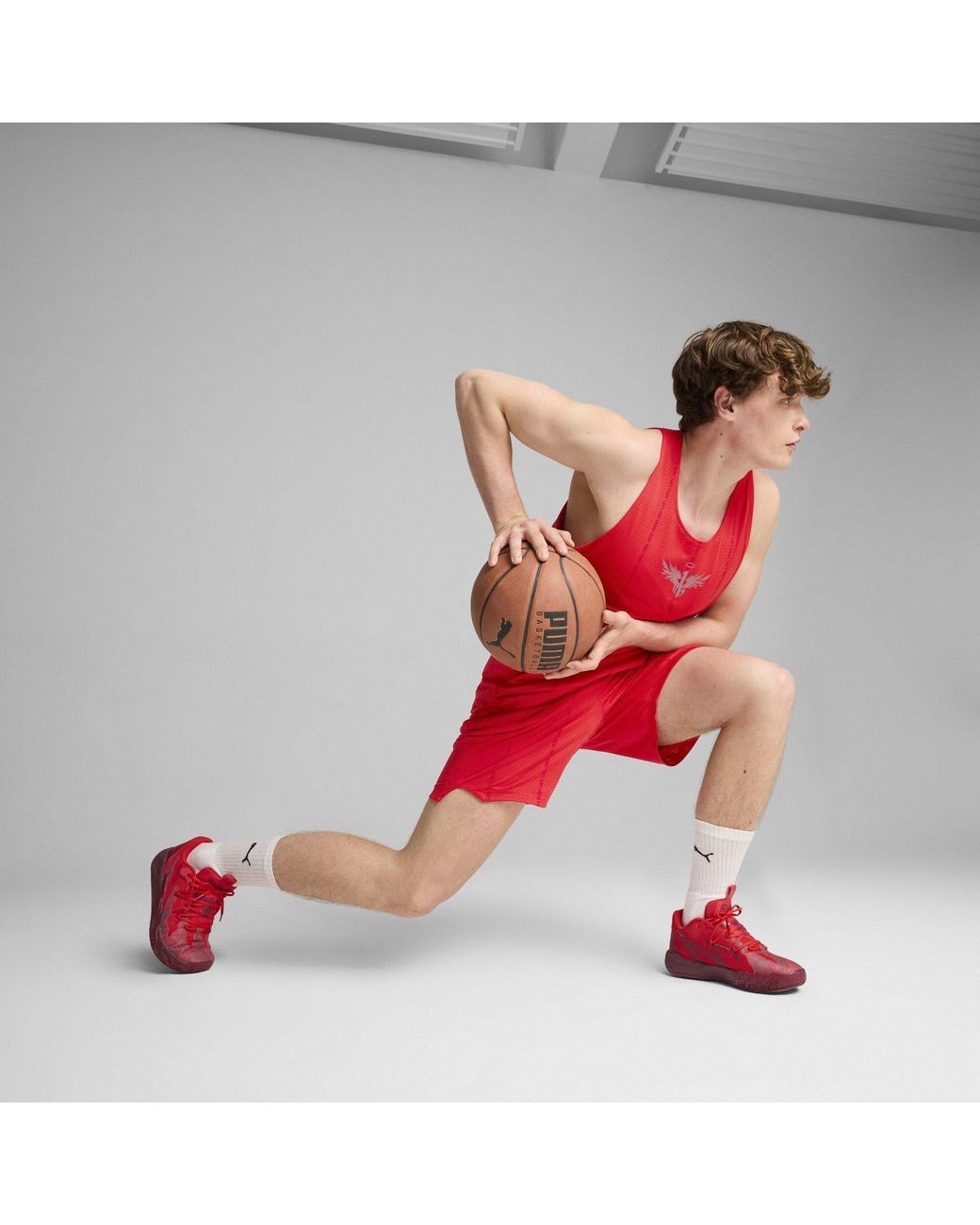 PUMA Red Mb.03 Lo Team Basketball Trainers for men