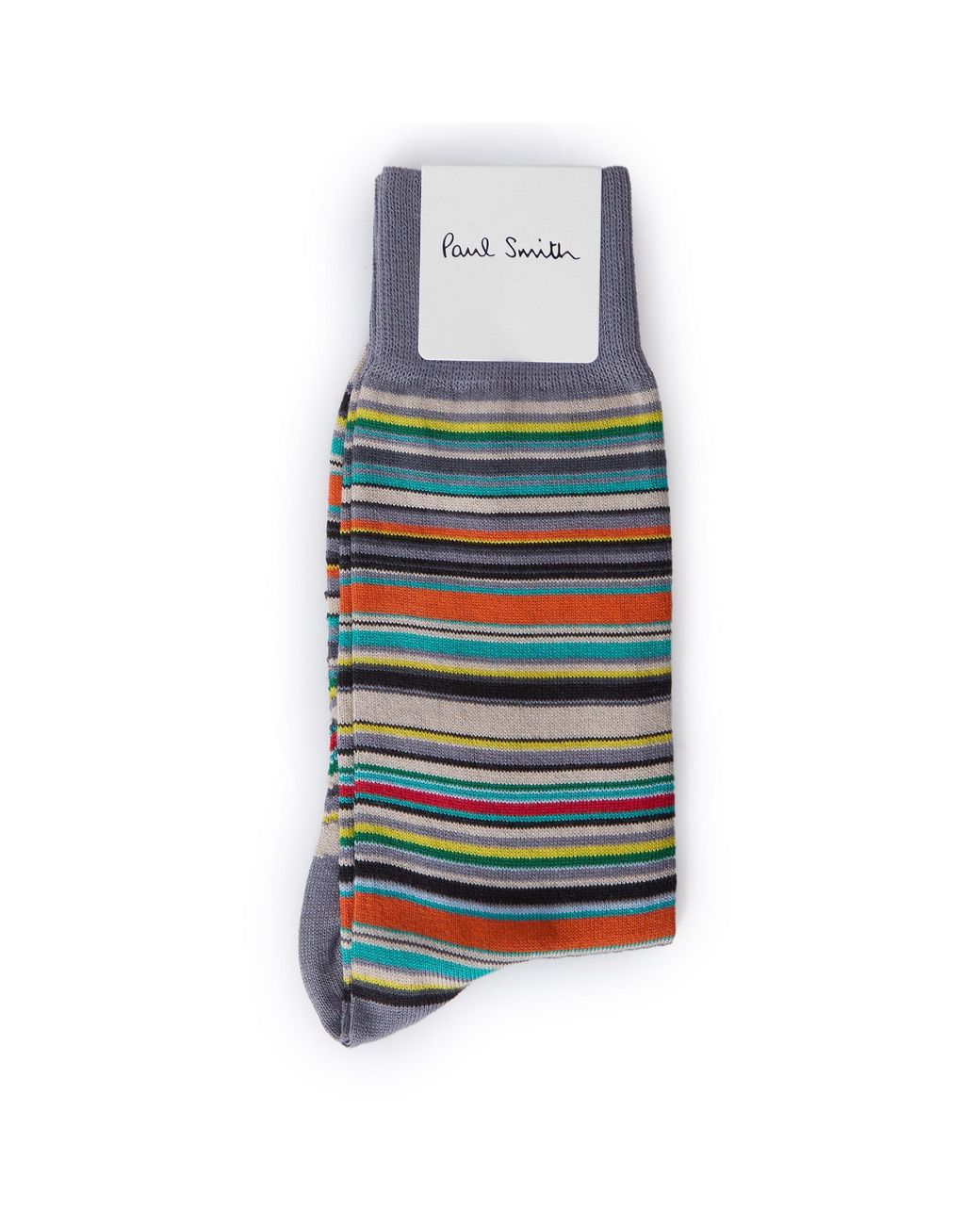 Paul Smith Blue Multi Stripe Cotton Crew Socks for men