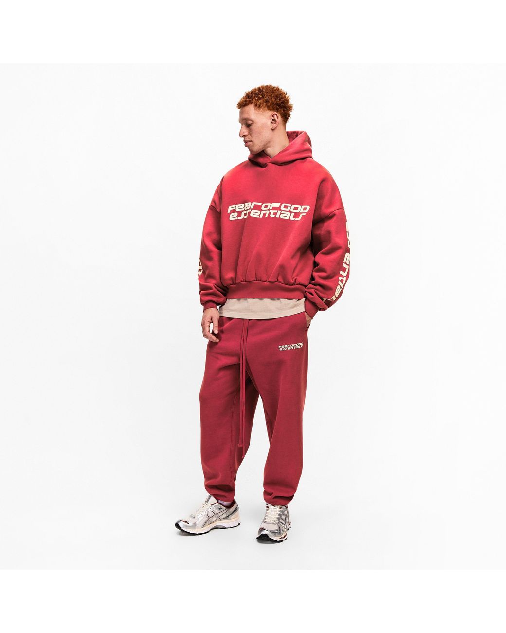 Fear Of God Red Classic Fleece Joggers for men