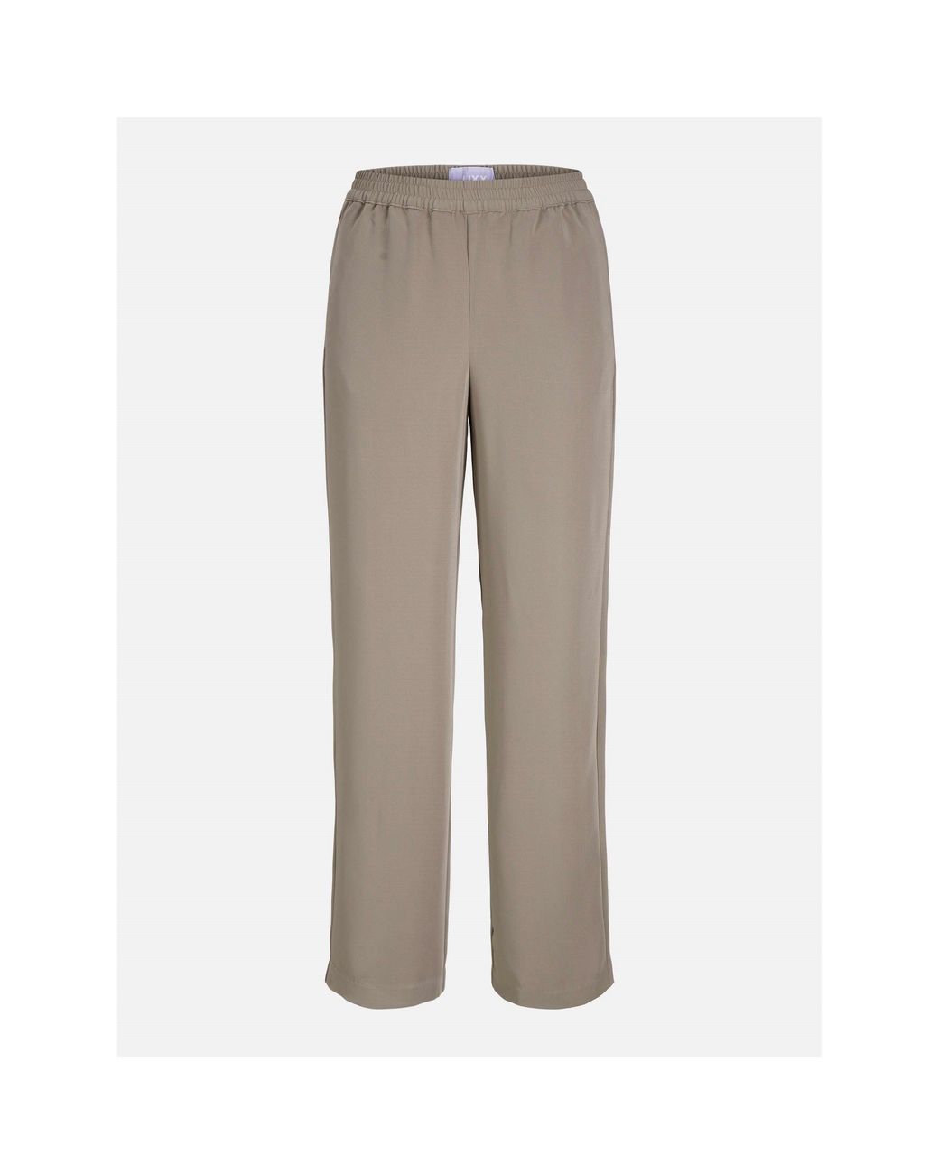 JJXX Gray Poppy High-Waisted Straight Leg Trousers