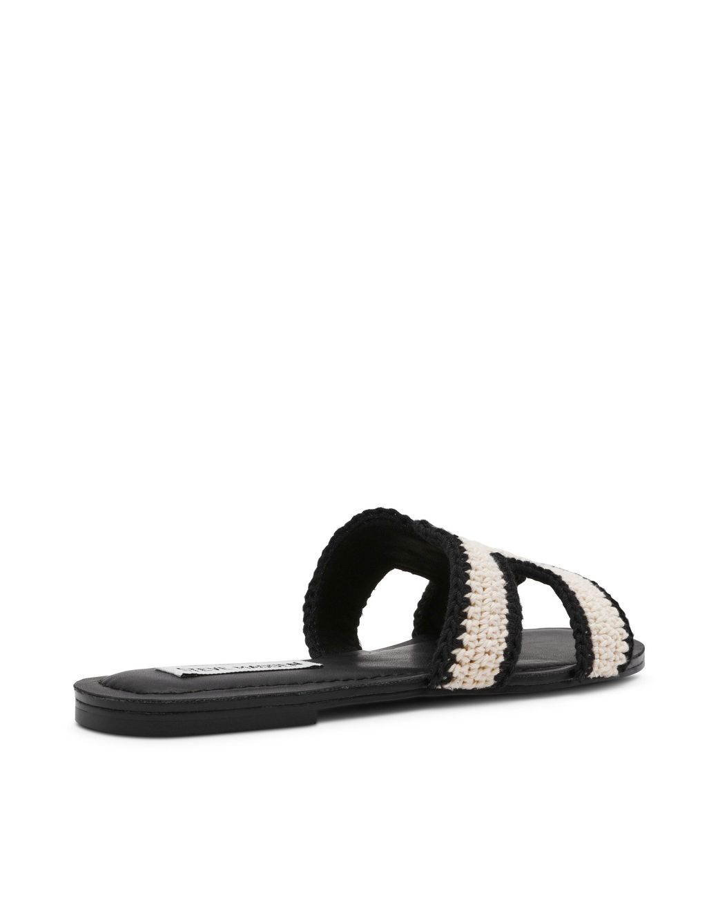 Steve Madden Black Flat Sandals