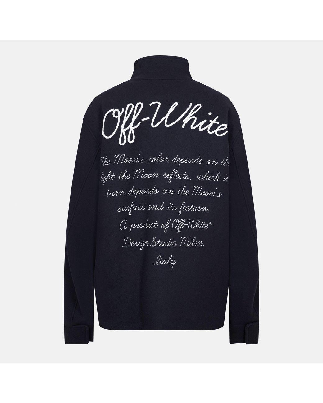 Off-White c/o Virgil Abloh Blue Quilted Short Puffer Jacket for men