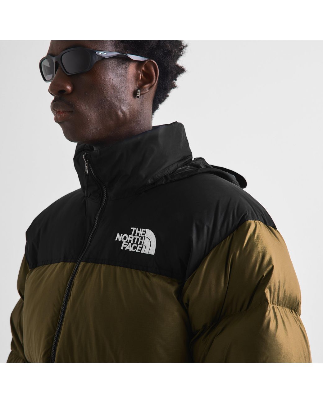The North Face Green 1996 Retro Nuptse Goose Down Short Puffer Jacket for men