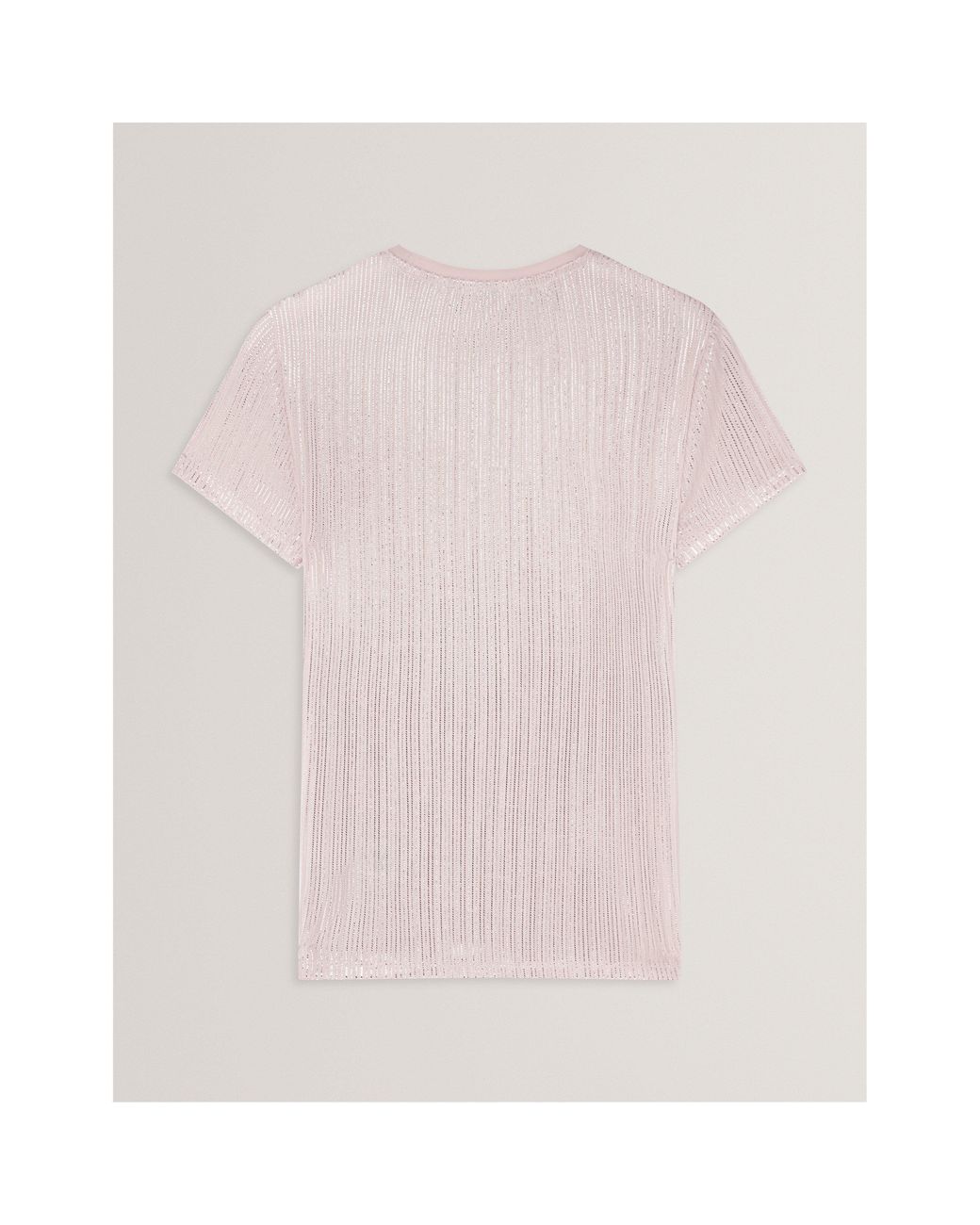 Ted Baker Pink Metallic Slim Fit T-Shirt