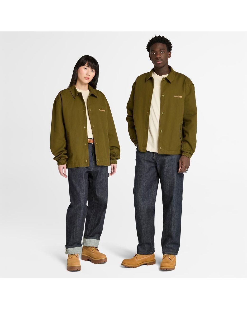 Timberland Green Coach Canvas Overshirt for men