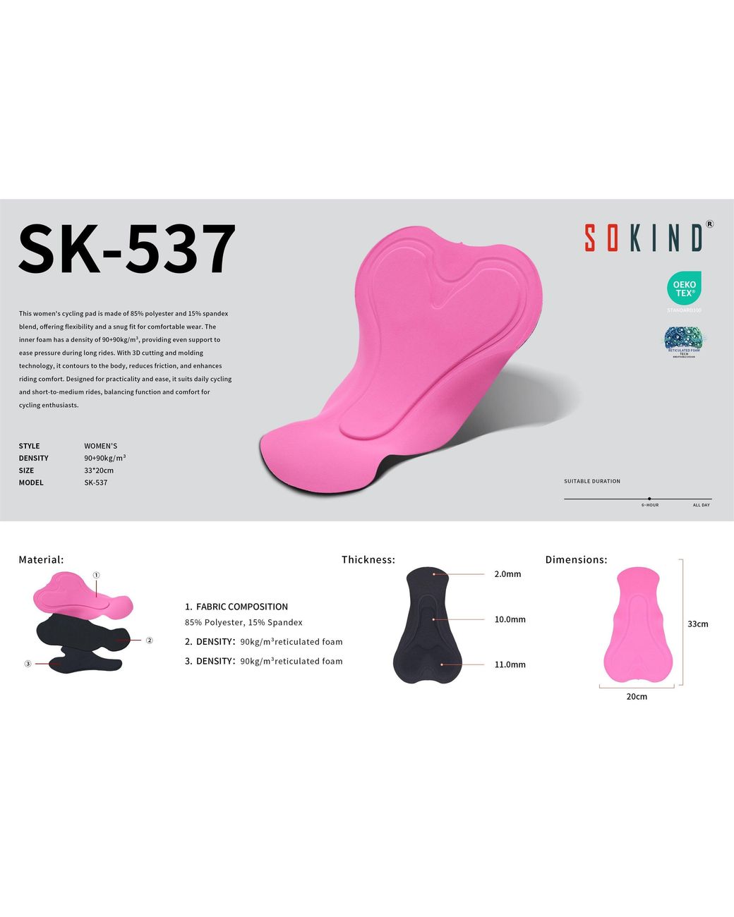 Pinnacle Black Cycling Bib Shorts Ladies