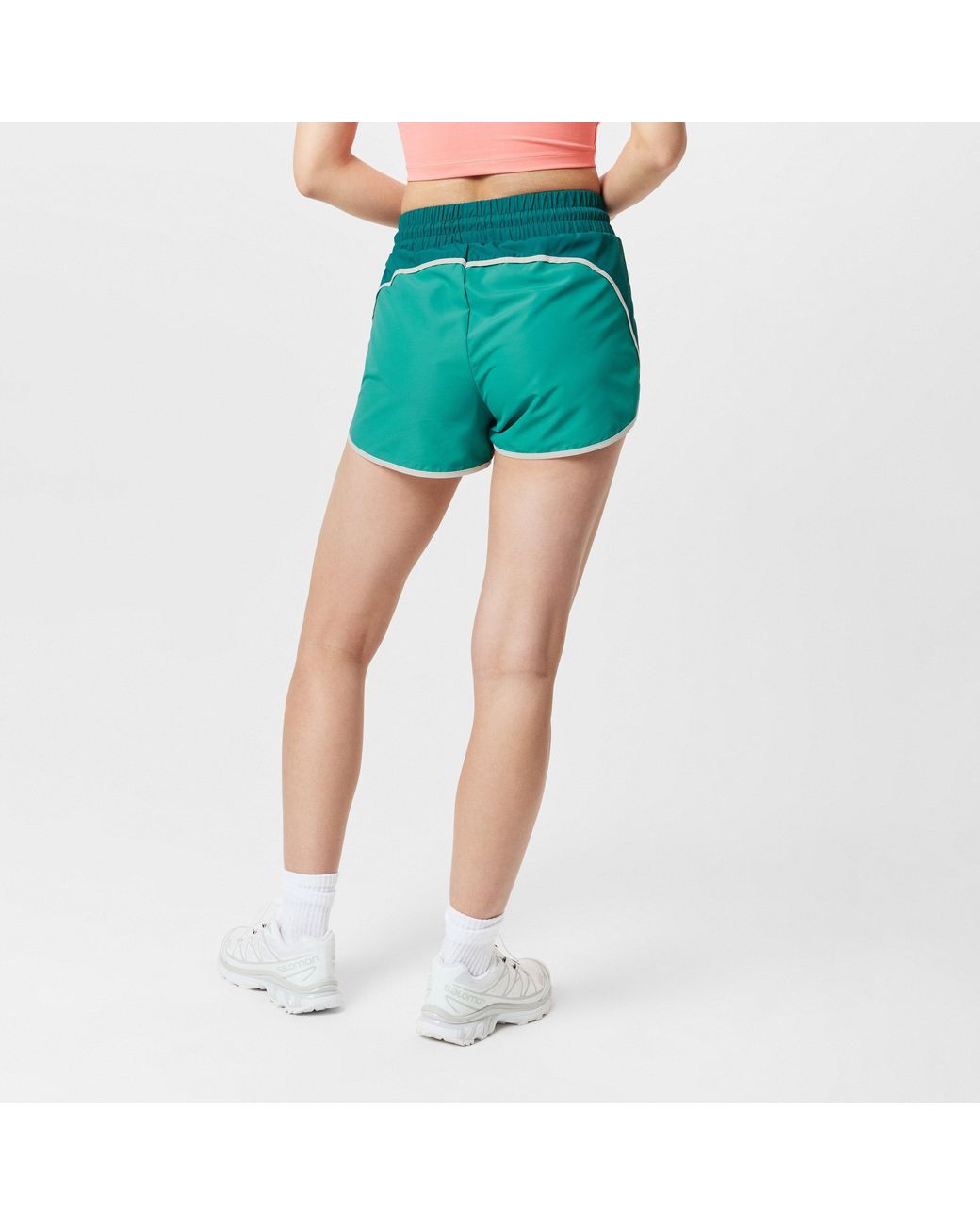 Red Run Orange Colourblock Running Shorts