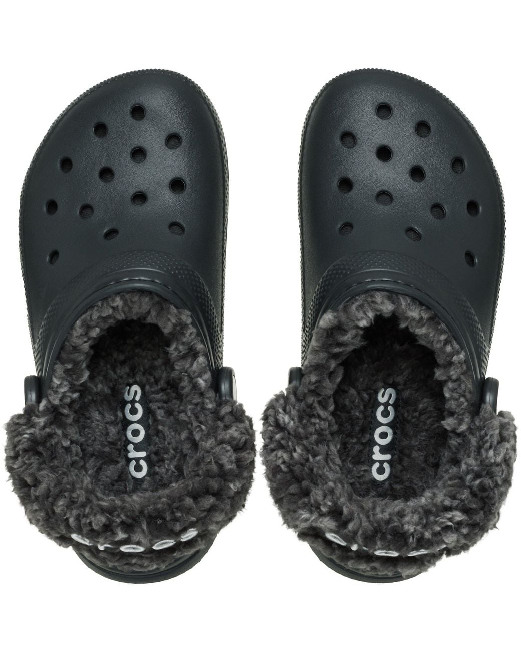 CROCSTM Black Classic Fleece Mule Slippers