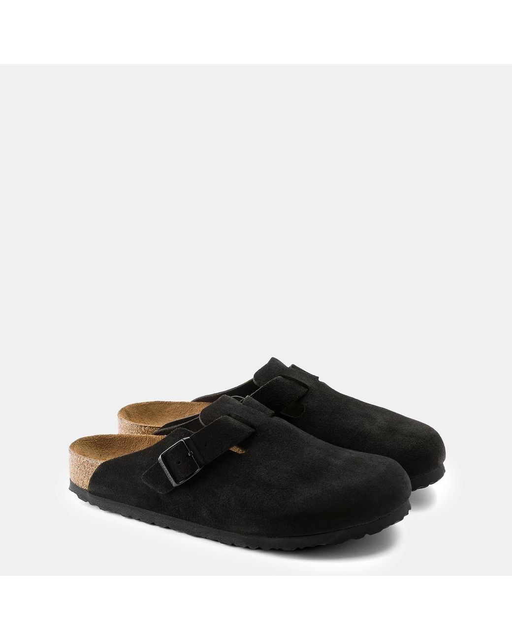 Birkenstock Black Boston Suede