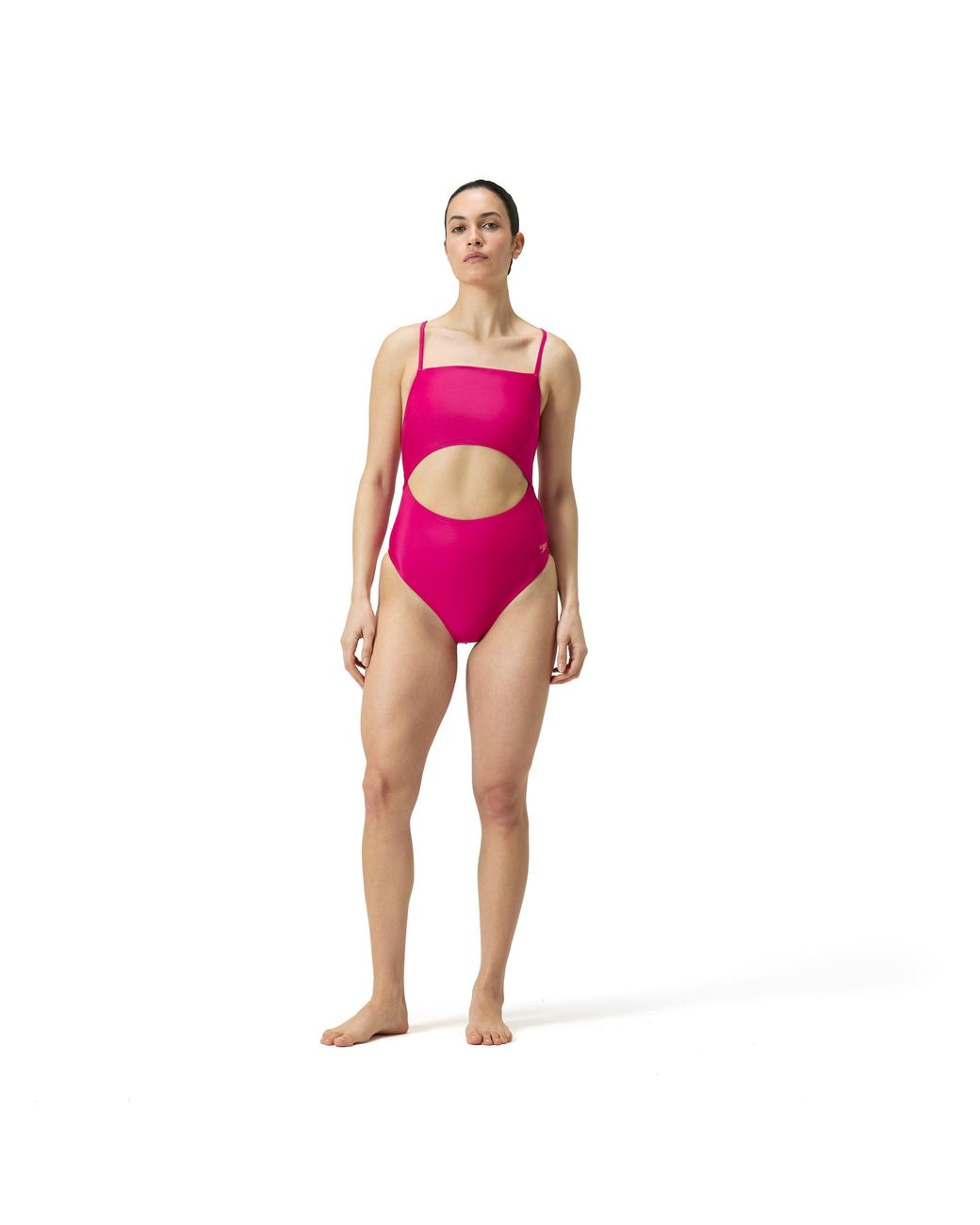 Speedo Pink Cut Out One Piece Swimsuit
