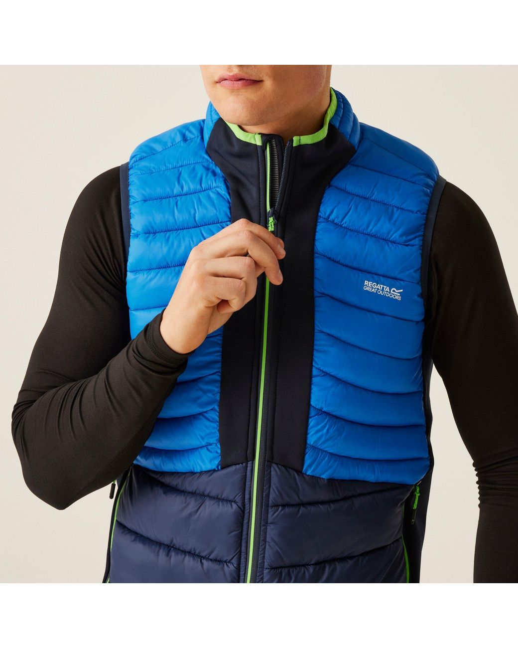 Regatta Blue Leedre Hybrid Gilet for men