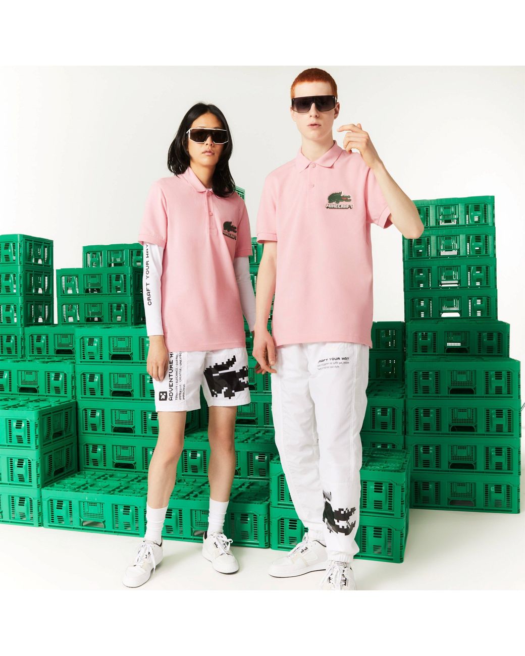 Lacoste Pink Minecraft Polo Shirt for men