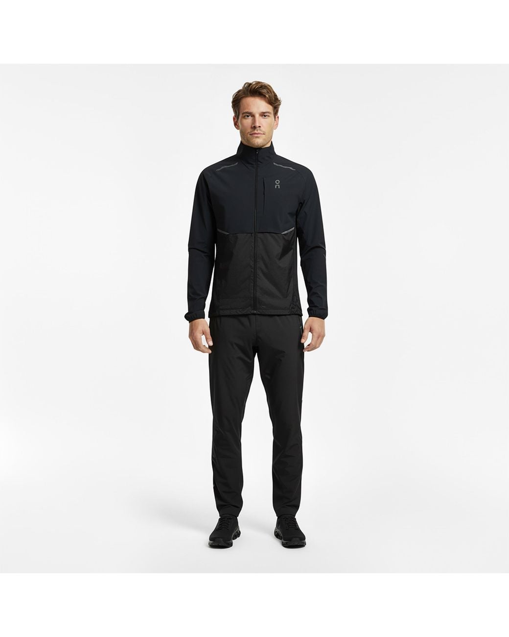 On Shoes Blue Lightweight Wind-Resistant Reflective Performance Running Jacket for men
