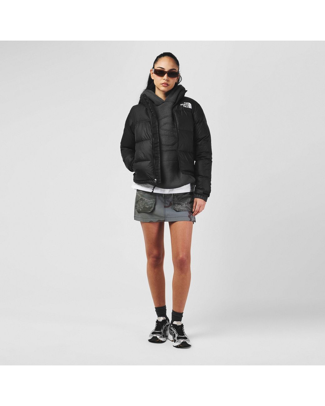The North Face Black 1996 Retro Nuptse Water Resistant Goose Down Short Puffer Jacket