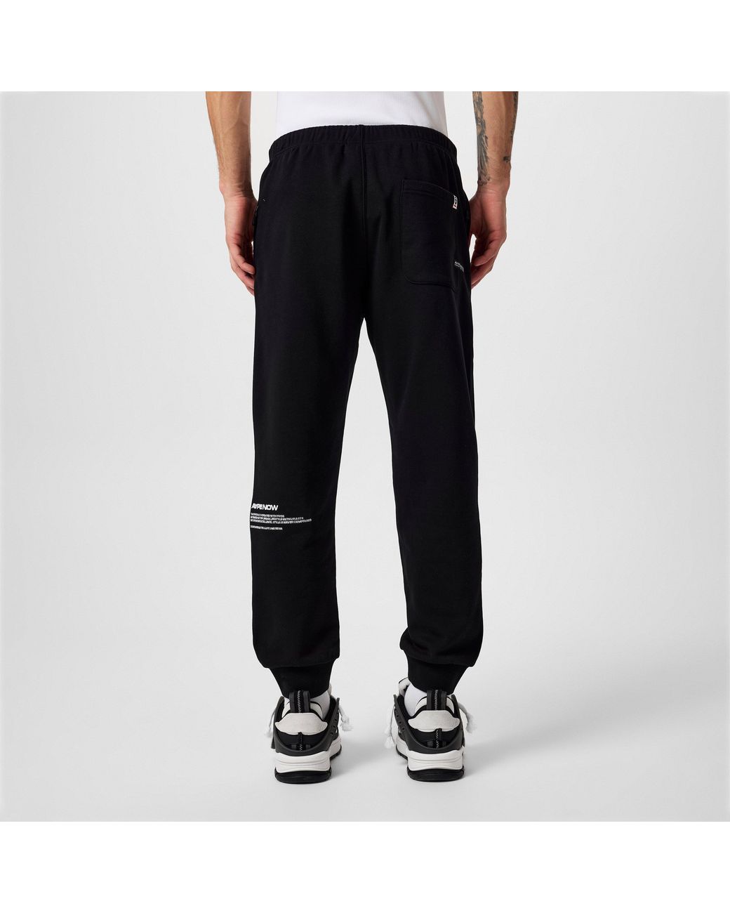 Aape Black Moon Face Jogging Bottoms for men