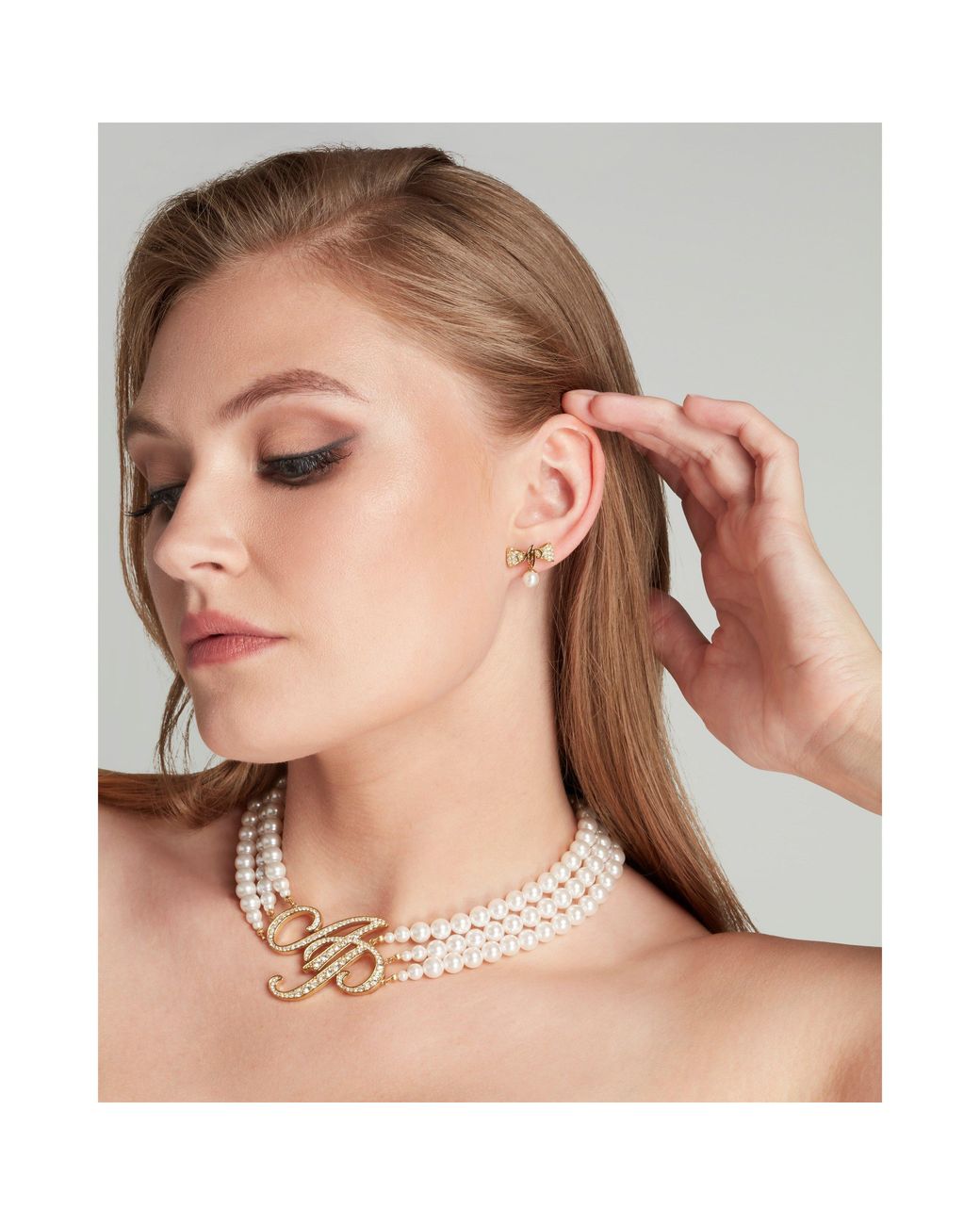 Agent Provocateur Metallic Britt Pearl Necklace