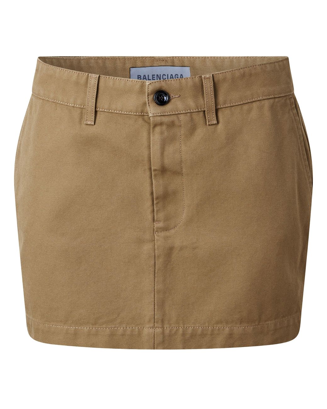 Balenciaga Natural Cotton Mini Skirt