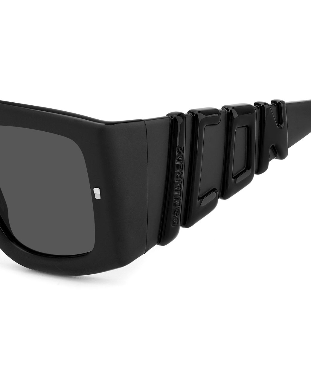 DSquared² Black Rec Flat Top Sunglasses for men