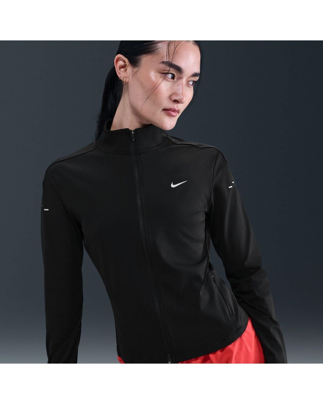 Nike Black Swift Full Zip Long Sleeve Running Top