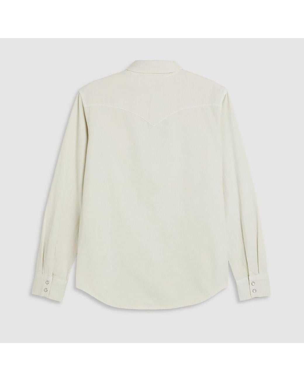 Levi's White Levi's Classic Western Snap Button Chest Pocket Overshirt for men