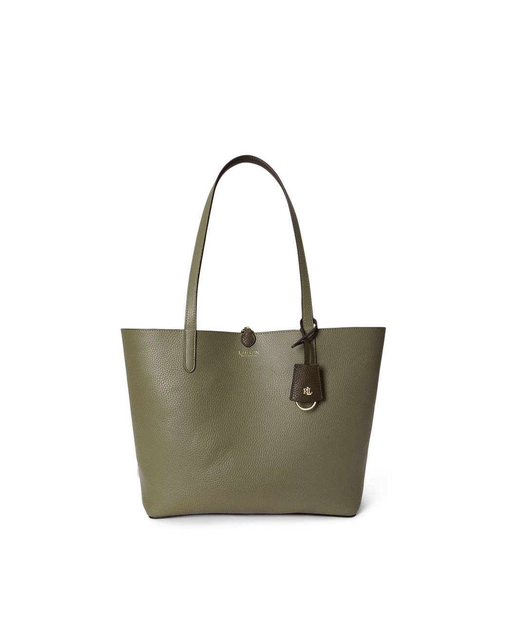 Ralph Lauren Brown Reversible Leather Tote Bag