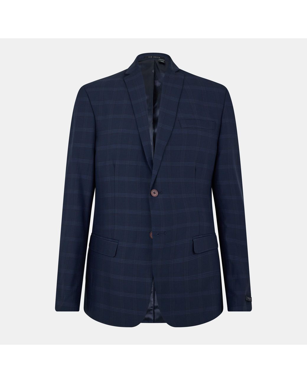 Ted Baker Blue Rust Check Suit Jacket for men