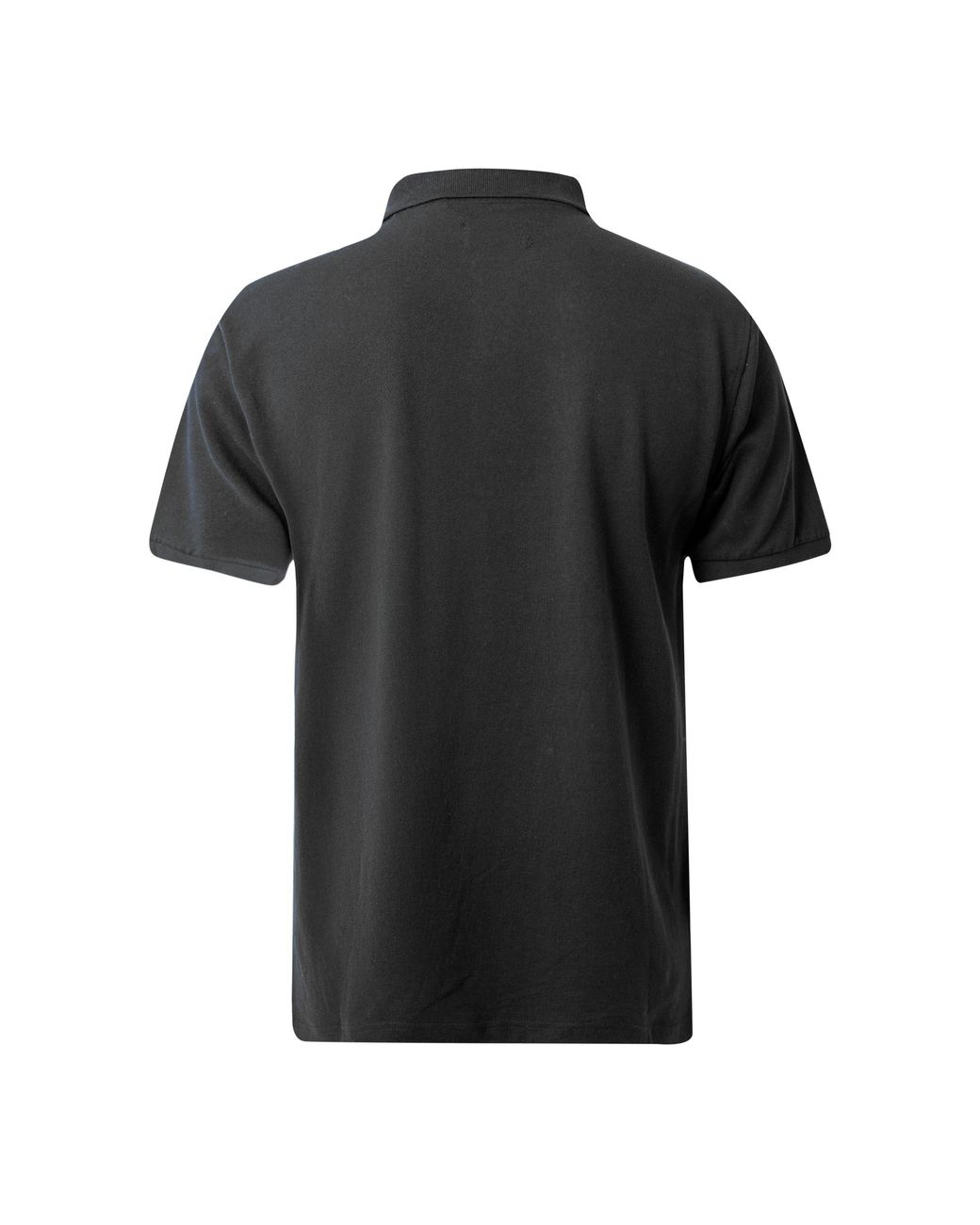 Aquascutum Black Check Shoulder Cotton Short-Sleeve Polo Shirt for men