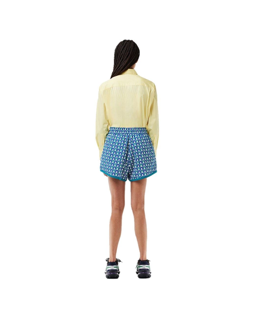 Lacoste Blue Graphic Woven Tracksuit Shorts