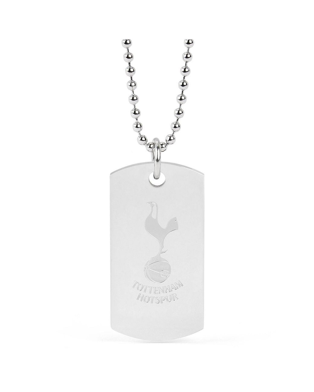 Team White Officially Licensed Stainless Steel Dog Tag And Ball Chain