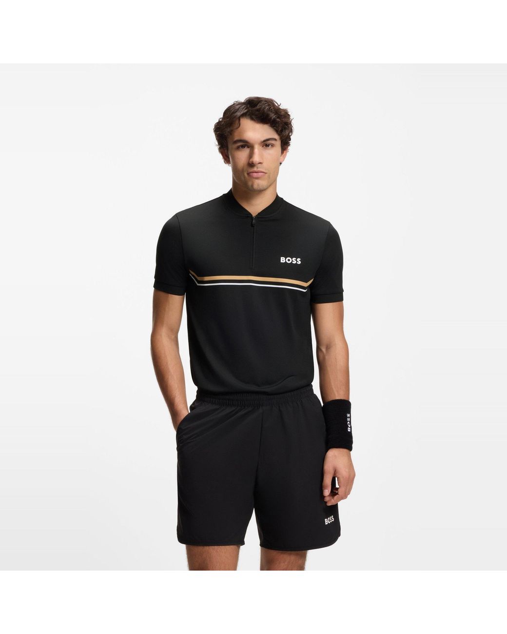 Boss Black Spin Bodymapp Short-Sleeve Slim-Fit Polo Shirt for men