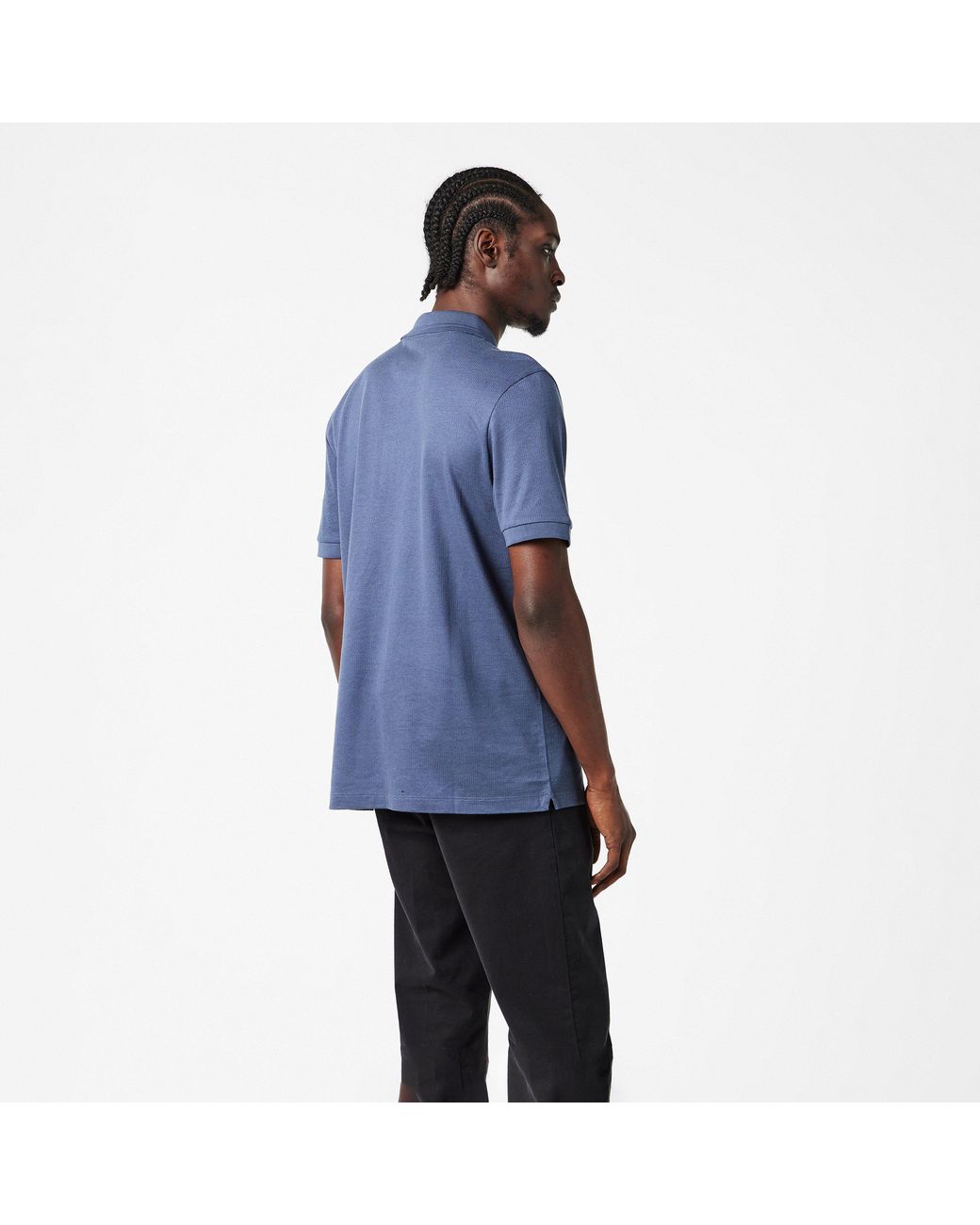 Boss Blue Paras Short Sleeve Modern Polo Shirt for men