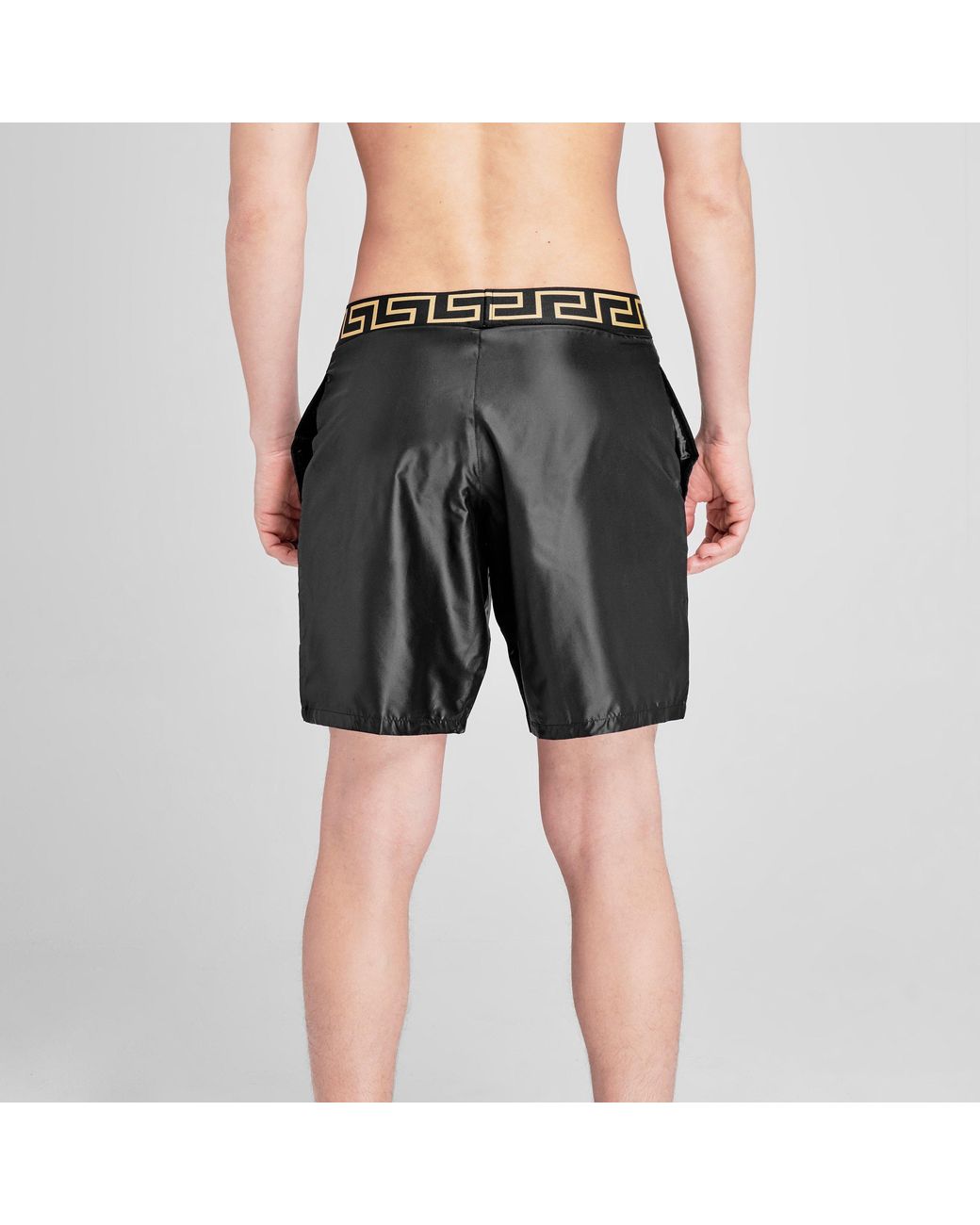 Versace Gray Swim Shorts for men