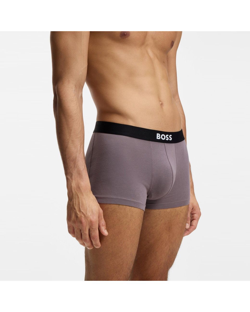 Boss Gray 3 Pack Boxers With Logo Waistband for men