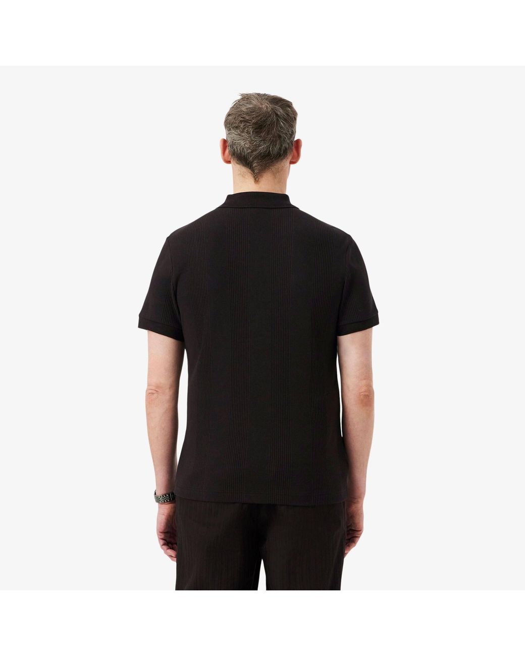 Lacoste Black Short Sleeve Polo Shirt for men
